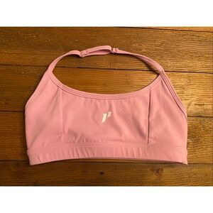 1st Phorm XS sports bra pink active wear athletic halter backless